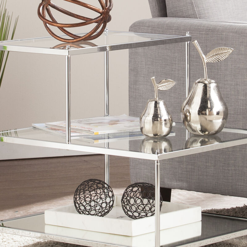 Knox Glam Mirrored Accent Table