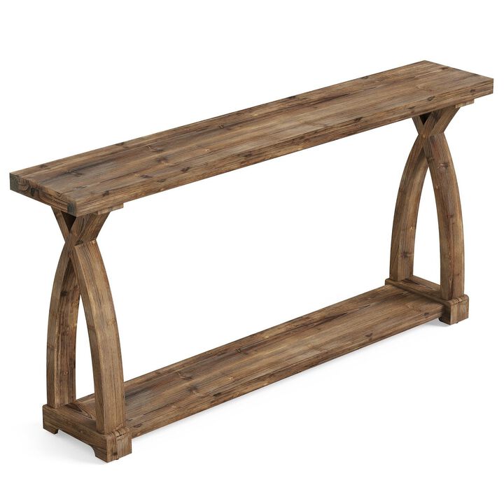 Tribesigns Farmhouse 2-Tier Console Table