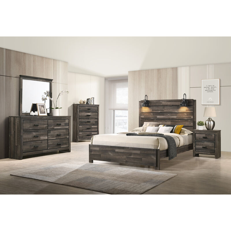 Streamdale Contemporary Nightstand in Brown Mix Finish with 2 Drawers image number 4