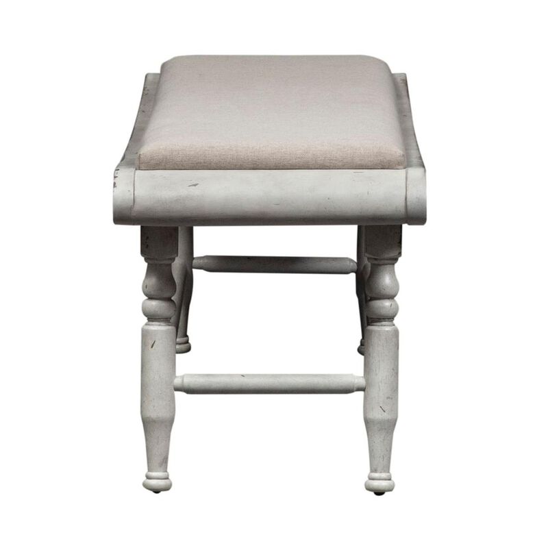 Liberty Furniture Whitney Bench (RTA) in Antique Linen w/ Weathered Gray image number 2