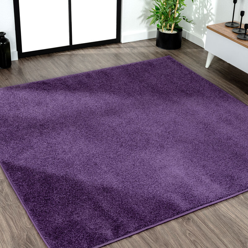 Haze Solid Low Pile Square Area Rug
