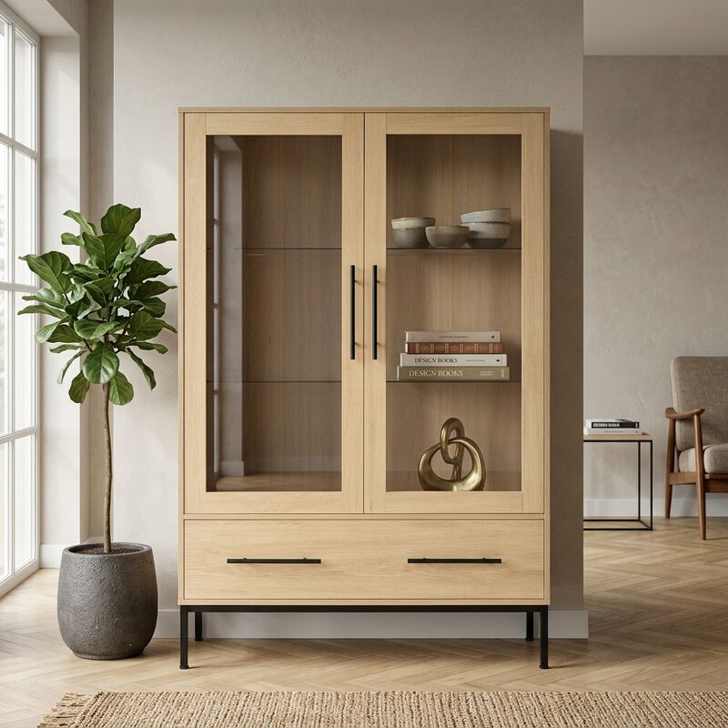 Wuvind 60'' Tall Display Cabinet image number 1