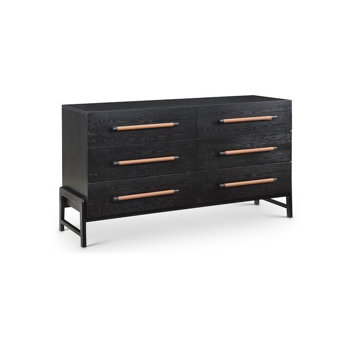 Meridian Furniture Kaya Black Vegan Leather Dresser