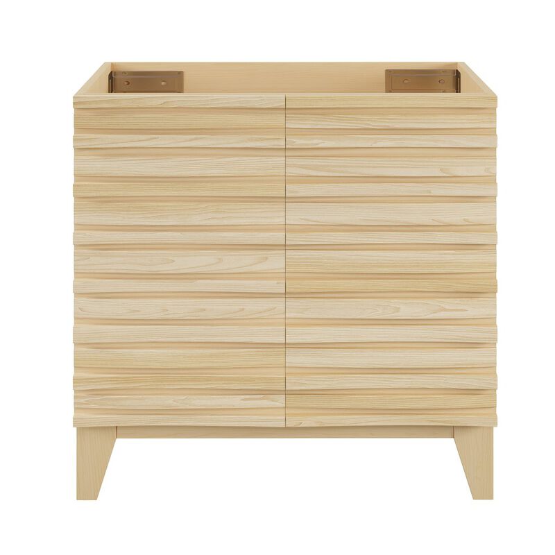 Cascade 30" Freestanding Bathroom Vanity Cabinet without Top in Natural Oak image number 0