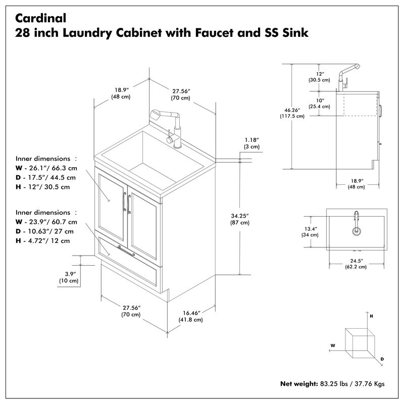 Cardinal  All-in-One 28-inch Utility Sink & Cabinet