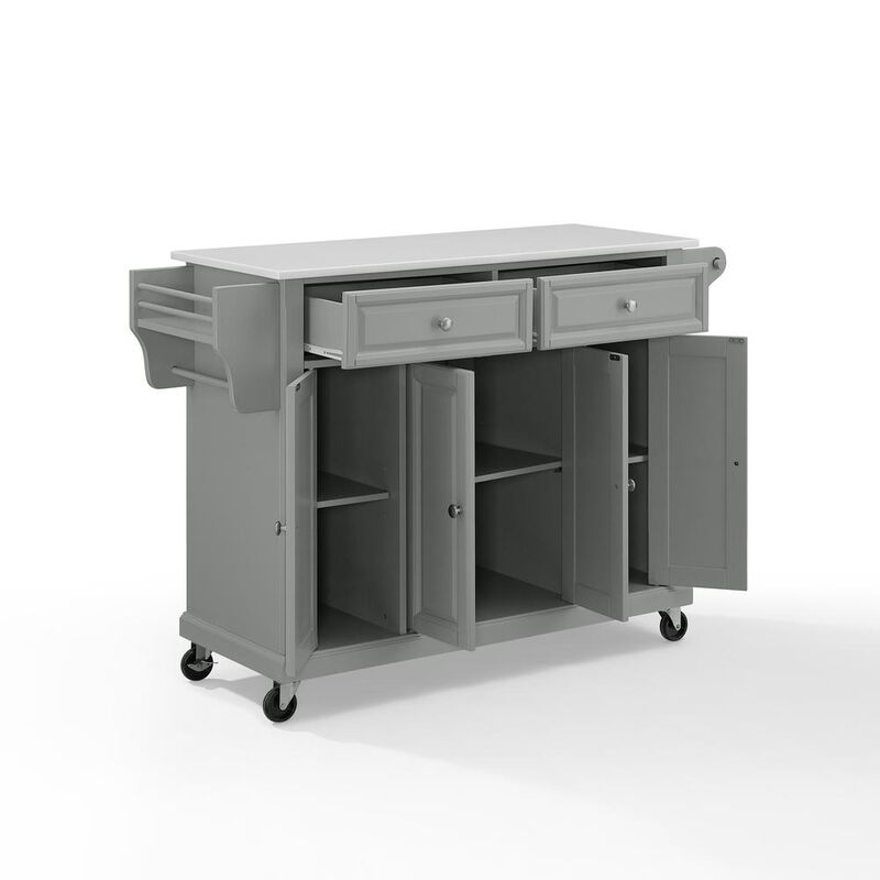 Crosley Furniture Full Size Stone Top Kitchen Cart