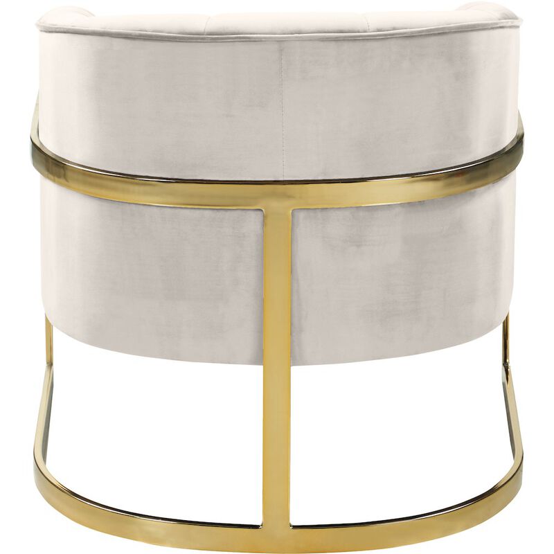 Meridian Furniture Carter Cream Velvet Accent Chair