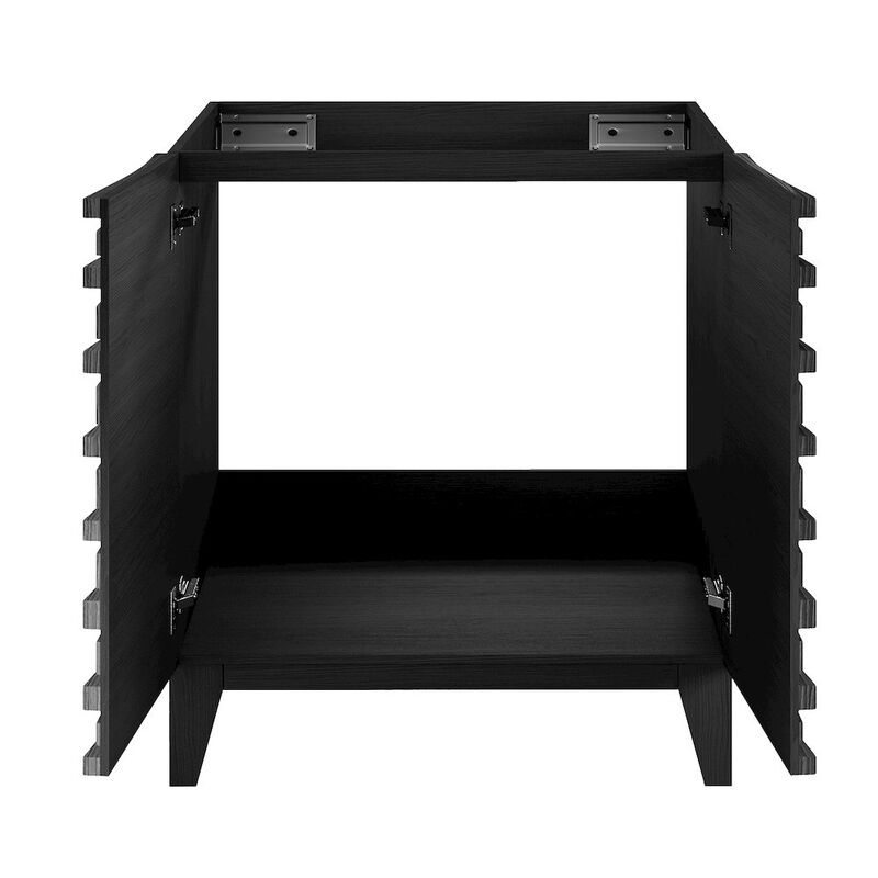 Cascade 30" Freestanding Bathroom Vanity Cabinet without Top in Black Oak image number 5