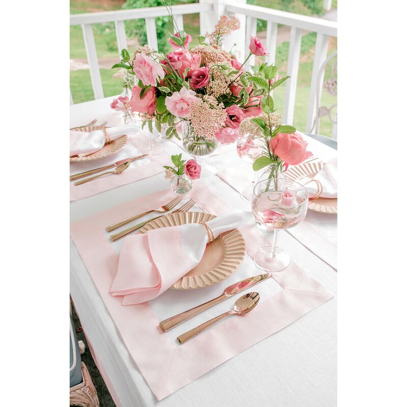 Solino Home 100% Pure Linen Placemats 14 x 19 Inch Set of 4 - Contempo