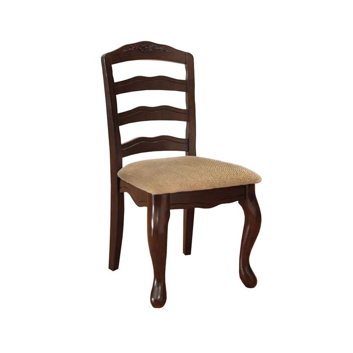 Townsville Cottage Side Chair, Dark Walnut Finish, Set of 2