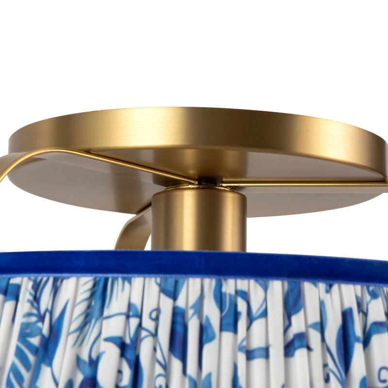 Scout 13 in Semi Flush Mount with Patterned Pleated Shade image number 4