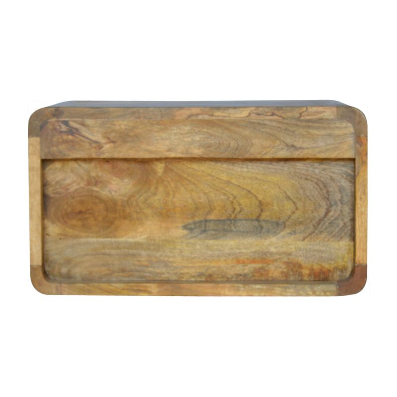 Floating Curve Open Slot 1 Drawer Solid Wood NightStand