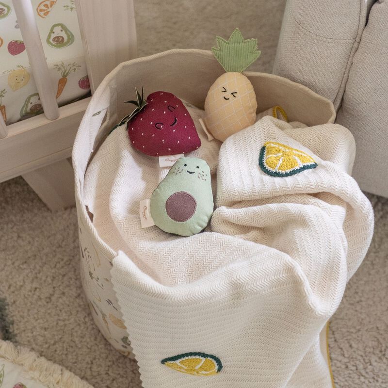 Clementine Fruits & Veggies Soft Plush Rattle Set (3 Pack) image number 4