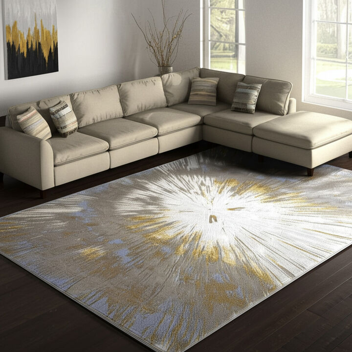HomeRoots Abstract Area Rug