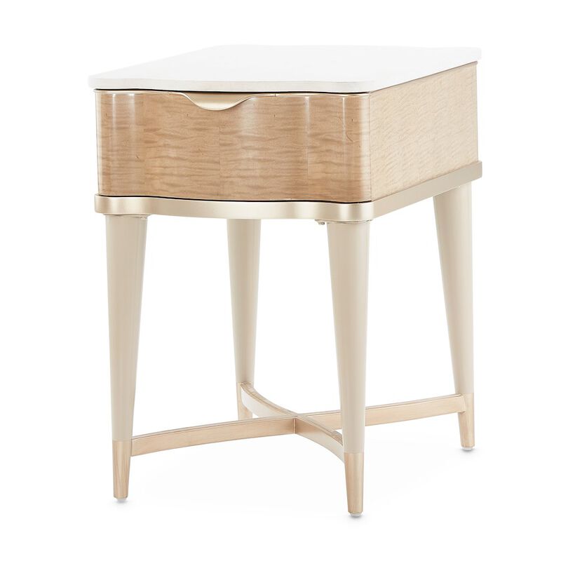 Michael Amini Malibu Crest End Table - Blush