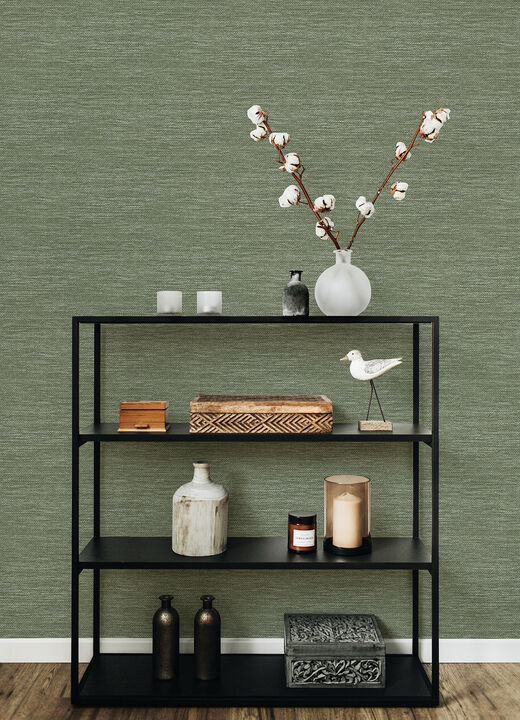 Malin Moss Faux Grasscloth Wallpaper