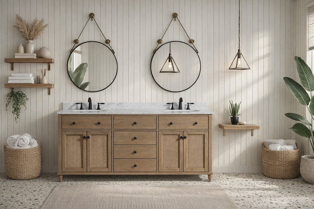 Annie 72" Bathroom Vanity Weathered Fir