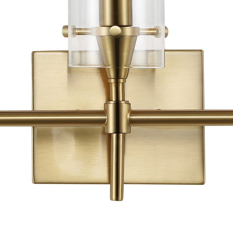 Cato Bohemian Farmhouse Iron/Glass LED Vanity