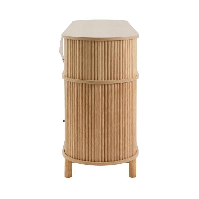 Jixrex 4 Sliding Fluted Doors Sideboard image number 6