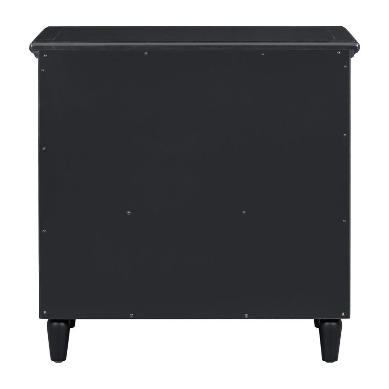 Streamdale 3-Drawer Nightstand Storage Wood Cabinet image number 6