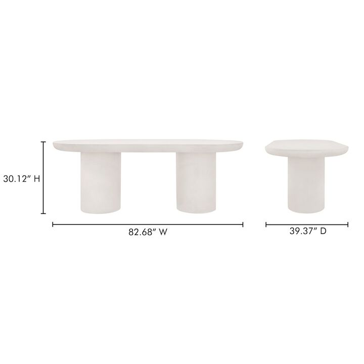 Moe's Home Collection Rocca Dining Table Cream