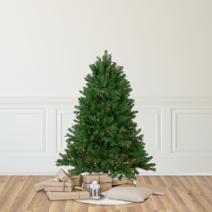 4' Pre-Lit Full Sierra Noble Fir Artificial Christmas Tree  Multi Lights