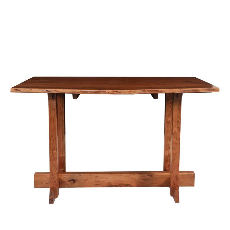 Carolina Living Live Edge Dining Table - Natural Acacia - Honey Gold