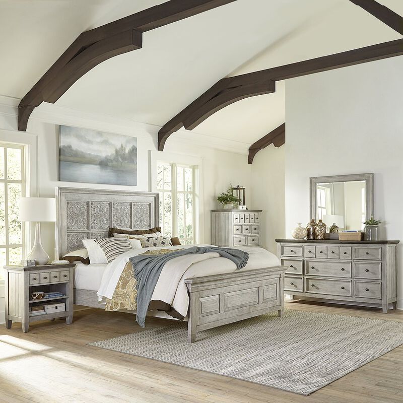 Liberty Furniture King Opt California Panel Bed, Dresser & Mirror, Chest, Night Stand image number 1
