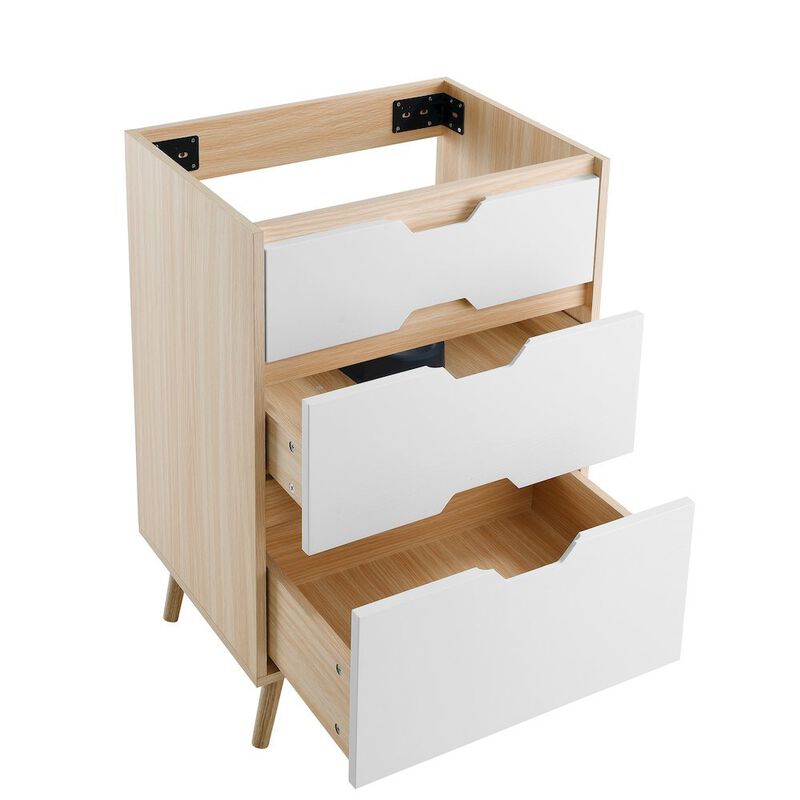 Brusque 24 Bathroom Vanity in White Oak -Cabinet Only (SM-BV350) image number 3