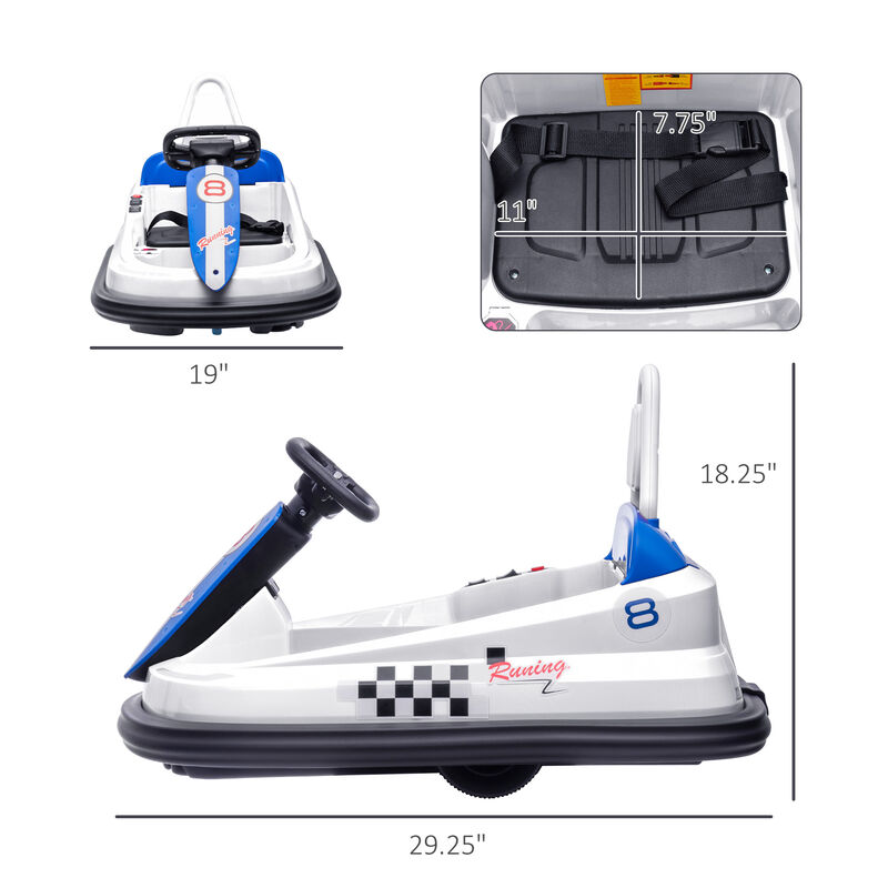 BreeBe Bumper Car for Kids, 360 degree Rotation 6V Electric Ride On Bumper image number 2