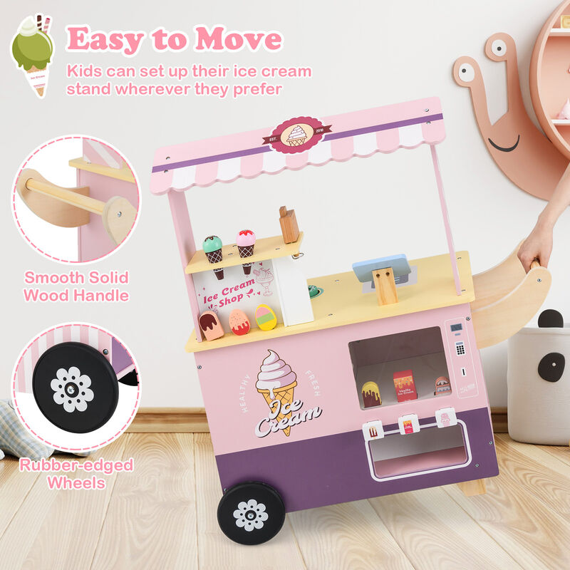 Kids Ice Cream Truck Toy Set with Vending Machine, Pretend Play for Toddlers image number 7