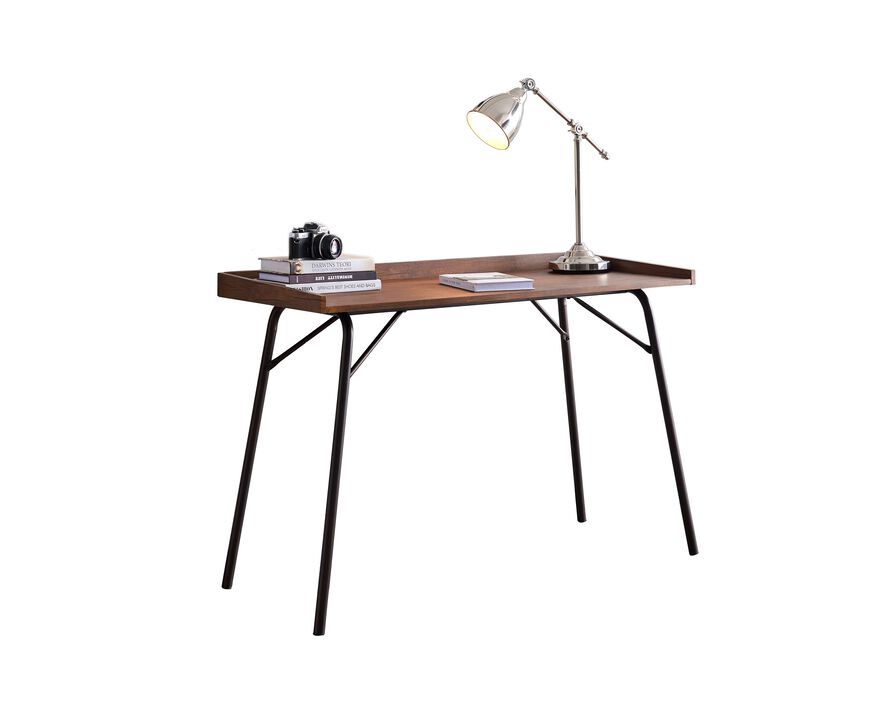 Kings Brand Furniture Charlier Wood Home Office Computer/Writing Desk, Walnut