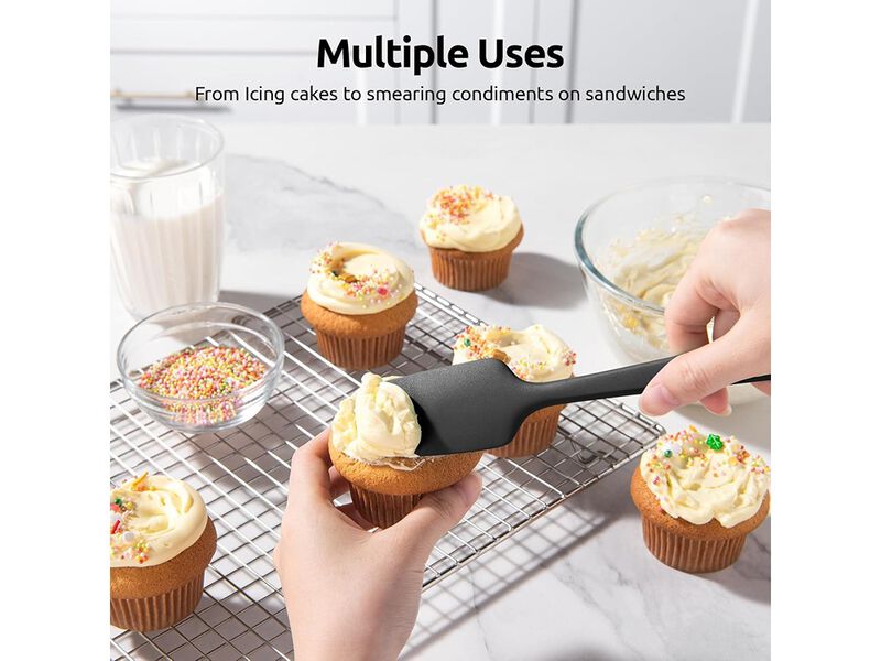 U-Taste Silicone Spatula Set with 600 Degrees Fahrenheit Heat Resistant