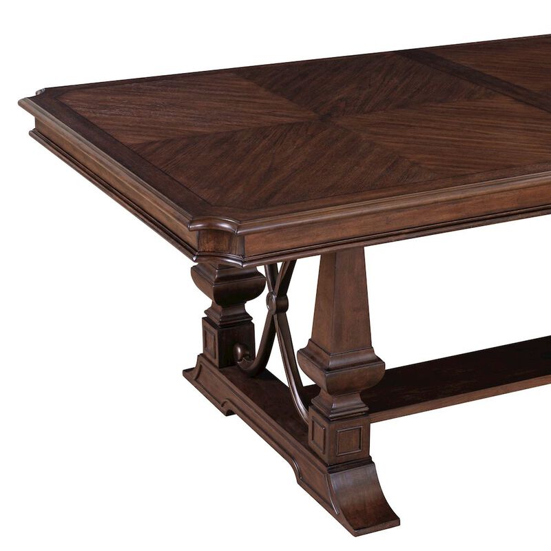 Liberty Furniture Table for Dining Room with 20" Self Storing Leaf - Chateau Brown Hickory Wood image number 6