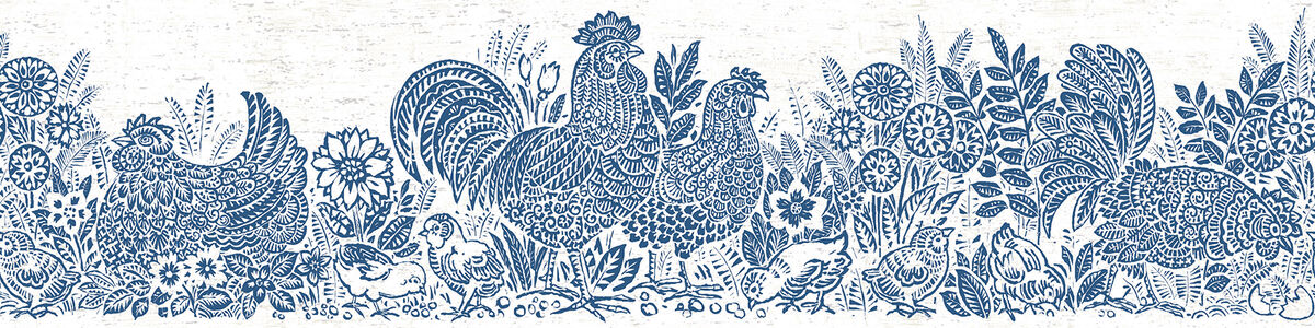 Parton Blue Chicken Wallpaper (Set of 2)
