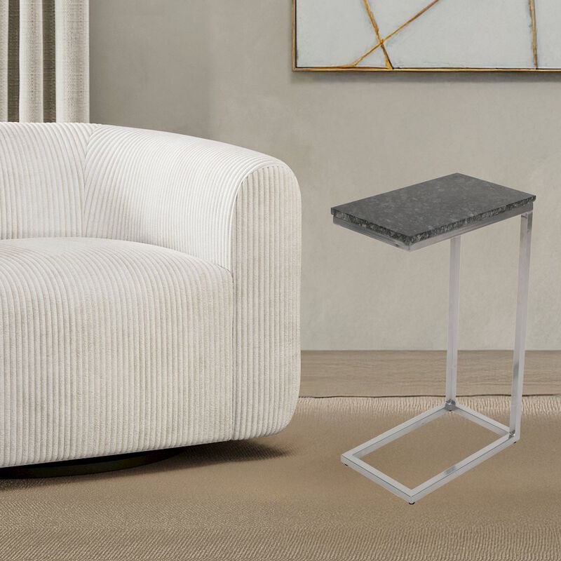 Jofran Aurora Solid Marble Modern Luxury Glam Accent C-Table (Set of 2)