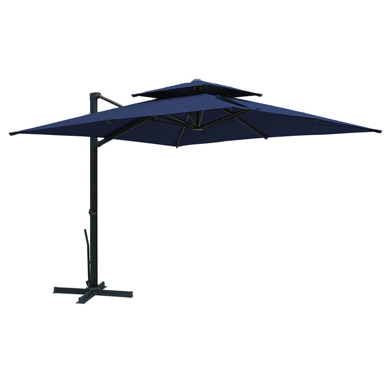 Cantilever Patio Umbrella 10FT Large Outdoor Umbrella Square Outdoor Table Umbrella image number 0