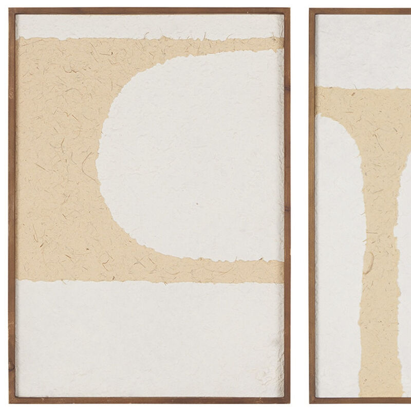 HomeRoots Set Of Three Encore Brown Framed Minimalistic Wall Art image number 3