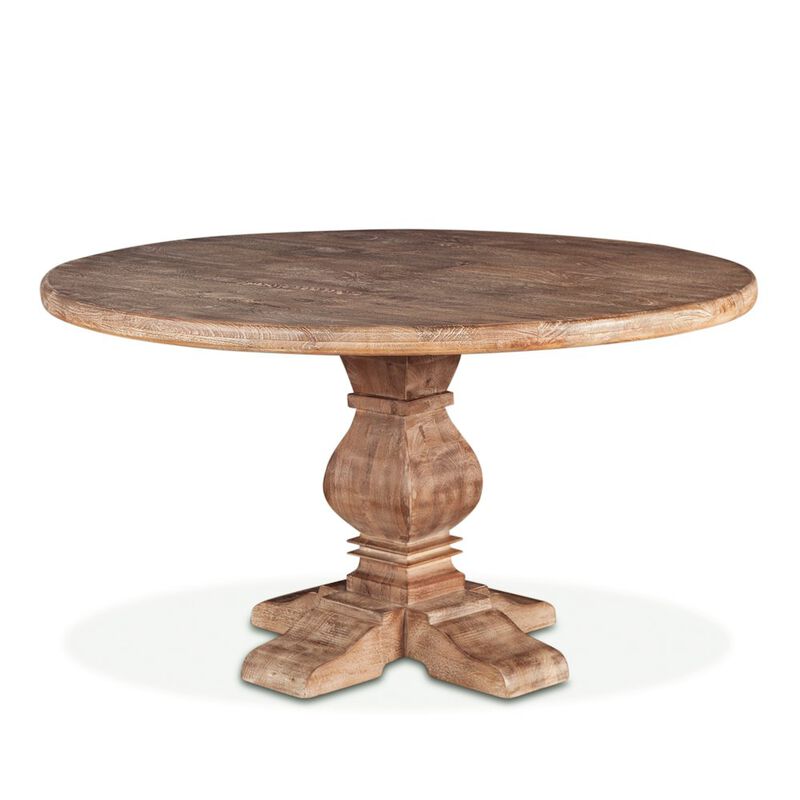 World Interiors Pengrove 48" Round Dining Table in Antique Oak Finish image number 0