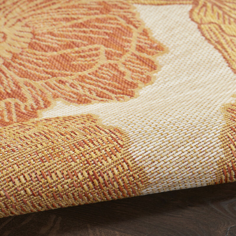 HomeRoots Floral Indoor Outdoor Area Rug image number 4