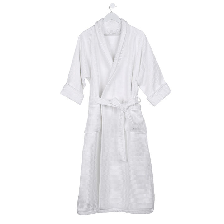 Cotton Waffle Weave Oversized Bathrobe for Men and Women Adults