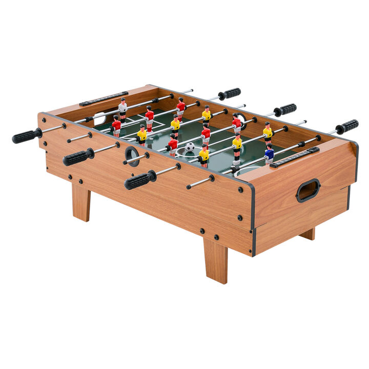 Multi Game Table with Foosball Pool Hockey and Table Tennis for Kids and Adults-Natural