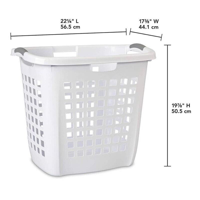Hivvago Set of 4 Heavy Duty Plastic Laundry Hamper Dirty Clothes Basket