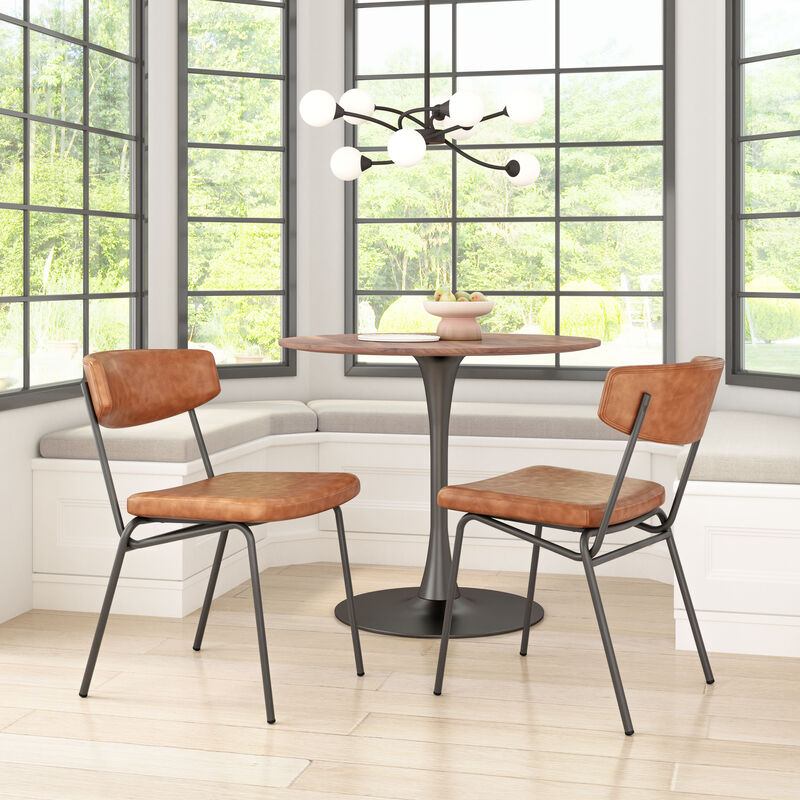 Charon Dining Chair (Set of 2) Vintage Brown image number 1