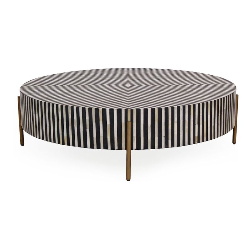 Moe's Home Collection Chameau Large Coffee Table Black and White
