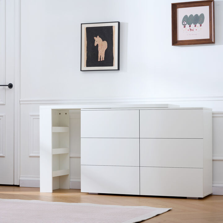 Tubklu L-Shaped Desk Dresser
