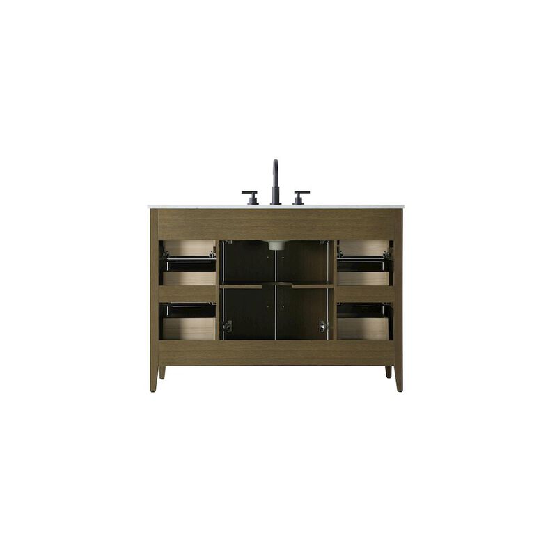 Elegant Kitchen and Bath 48 Inch Single Bathroom Vanity In Chestnut Brown