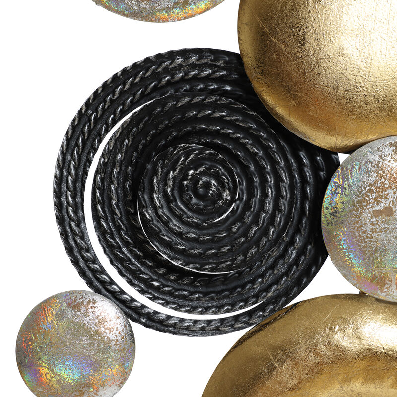 36" Orbis Abstract Metal Wall Art Decor 2PC Set image number 5