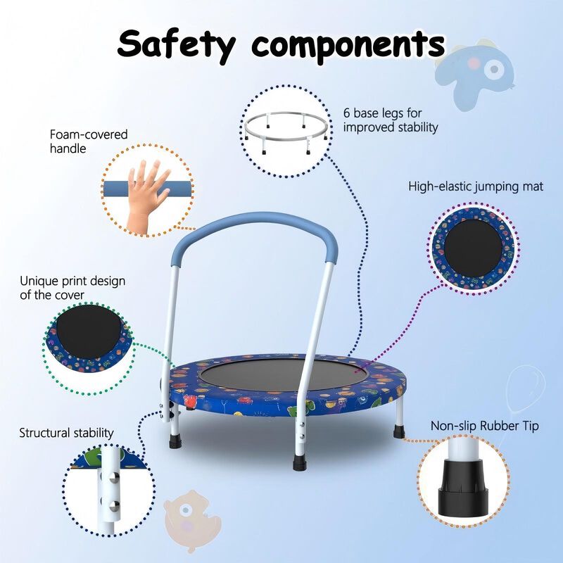 36" Mini Trampoline for Kids image number 6