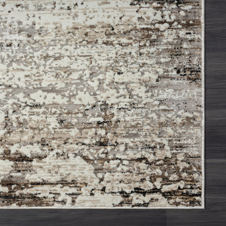 2 X 3 Beige Abstract Distressed Area Rug